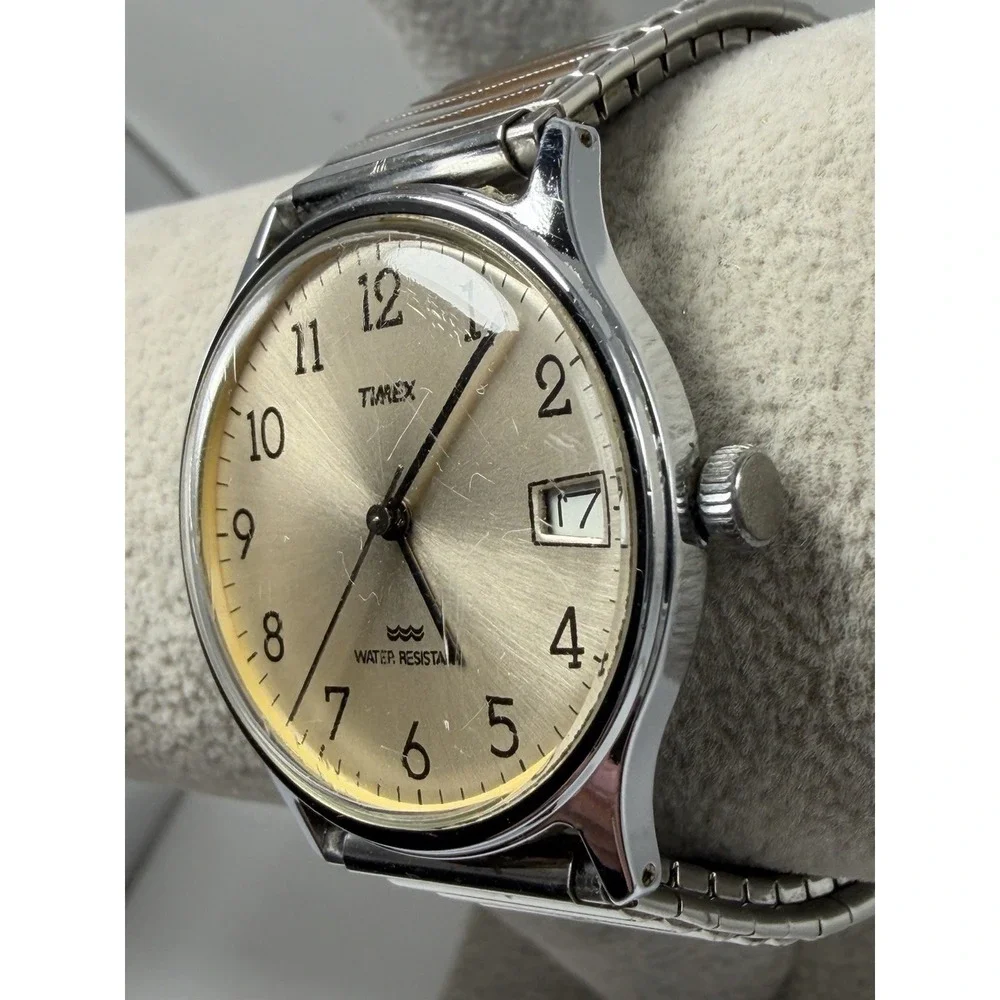 Timex Vintage 1992 Mens Watch Working Manual Wind 34MM 6.75